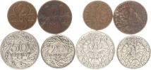 2 Grosze 1934; +5 Groszy 1937; +20 a 50 Groszy 1923     4 ks