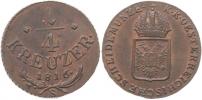 Cu 1/4 Krejcar 1816 S