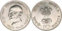 10 Rupees 1969 minc. Bombaj (zn. kosočtverec) - 100. výr. narozen