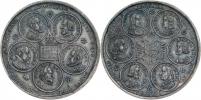 Medaile na 11 císařů Habsburského rodu 1613 - pět