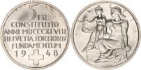5 Francs 1948 B - 100. výročí konstituce KM 48 Ag 835 15