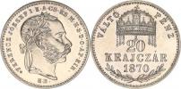 20 kr. 1870 KB           "RR"     "sbírkový"