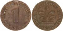1 Pfennig 1949 J - Bank Deutscher Länder KM A101