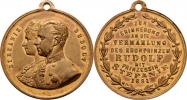 Nesign. - německá medailka na památku sňatku 1881 -