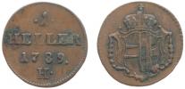 Cu Haléř 1789 H