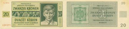 20 K 1944 sér. 31 G   "SPECIMEN"      Baj. 40 b;  Hej. 40b S1