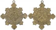 Pamětní odznak ve tvaru kříže k jubileu 900 let pražské diecéze 1873