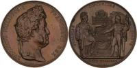 Ludvík Filip Orleánský - korunovační medaile 9.8.1830