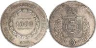 1000 Reis 1861       KM 465     Ag 917  12