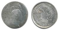 20 kr. 1832 - zmetek z mincovny !!  v Av. čtyřikrát přes sebe vyr