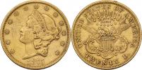 20 Dolar 1875 S - hlava Liberty
