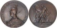 Medaile 1812 podle modelu hraběte Tolstého - Bitva u Krasného voják s kopím a štítem zleva / alegorie bitevní scény sign.: Ljalin 1834 Cu patin. galvano 64