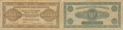 100 000 Marek 1923         Pick. 34a;  Mil. 34a