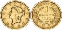 1 Dollar 1853 - Liberty 13 mm 1