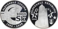 1000 Sk 2008 - Rozloučení se slovenskou korunou  Ag 999  62
