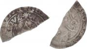 Pražský groš - dobově odstřižena cca 1/2 groše