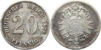 20 Pfennig 1876 G         KM 5    Ag 900  1