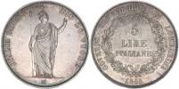 5 Lira 1848 M - dlouhá stuha