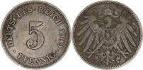 5 Pfennig 1909 J       "R"