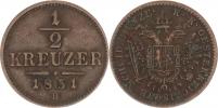 1/2 kr. 1851 B