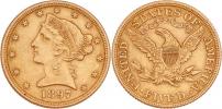 5 Dolar 1897 S - hlava Liberty