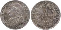 5 Soldi 1867 R - 22.rok pontifikátu