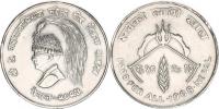 10 Rupees VS 2025 (1968) - Bir Bikram / F.A.O KM 794 Ag 600 15
