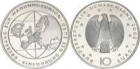 10 Euro 2002 F - Přechod na Euro měnu Ag 925 18 g KM 215