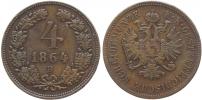 4 Krejcar 1864 B
