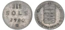 III Sols (12 Liards) 1790 H pro Lucembursko