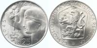 25 Kčs 1965 - 20. výr. osvobození - nápis na hr. čitelný z Av. (z