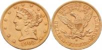 5 Dolar 1903 S - hlava Liberty