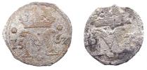 malý peníz 1567 Kutná Hora-Ludvík Karel+Šatný