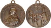 Medaile na památku sv. biřmování b.l. Poprsí zleva