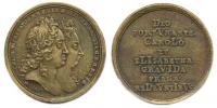Medaile 1723 na korunovační cestu manželského páru do Prahy