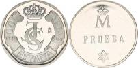 "PRUEBA 87" +korunované M / 500 Pesetas. Korunovaný monogram