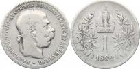 1 Koruna 1892 b.zn.        "R"