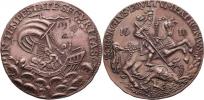 Svatojiřská tolarová medaile 1610 - sv.Jiří na koni
