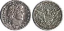 Quarter Dollar 1911 S (Barber Quarter)