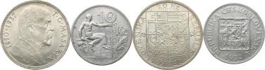 20 Kč 1937 - Masaryk; +10 Kč 1932          2 ks