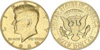 1/2 Dollar 1969 D "zlacený"