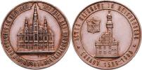 Zitte - AR medaile na otevření nové radnice 30.9.1888