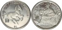 5 Dollars 1997 - Čínský kalendář -kůň / socha Svobody      KM 357