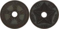 10 Centimes 1887   (Cu)               KM 4       "RR"
