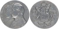 Wilhelm II. a Augusta Victoria - medaile na stříbrnou svatbu 1906
