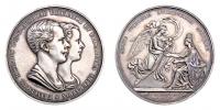 Lange - AR medaile na narození dcery Sofie 5.3.1855 -