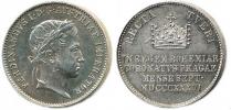 Velký žeton na českou korunovaci 7.9. 1836 v Praze    Ag 20 mm