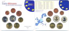 Ročníková sada mincí EURO 2002 minc. A (1