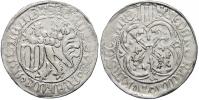 Štítový groš, ražba z let 1428-44, minc. Freiberg. Krug-736/5. zcela n. nedor.