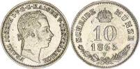 10 kr. 1865 V "R"